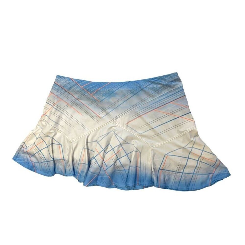 Large Lucky‎ in Love Geometric Striped Tennis Skirt Golf